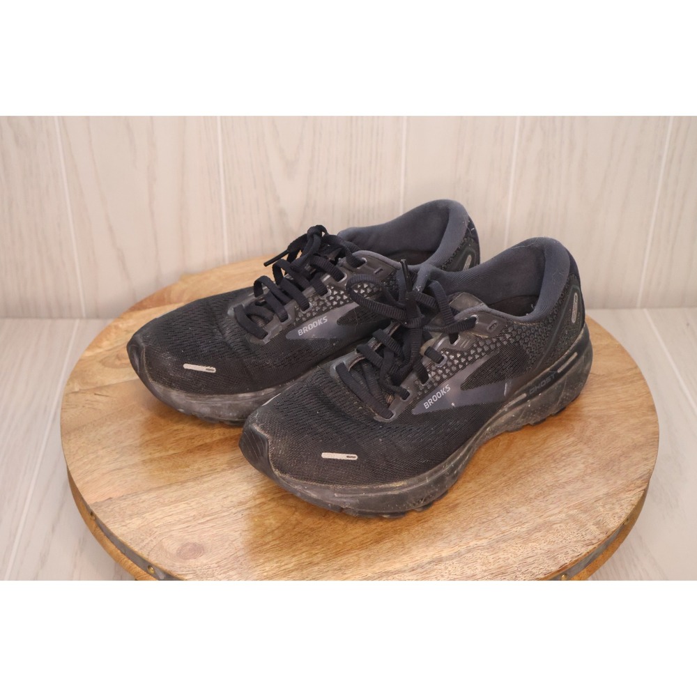 Brooks Ghost 14 Womens Running Shoes Black Neutral Athletic Sneakers 1203561B020